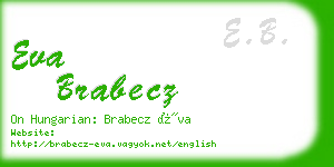 eva brabecz business card